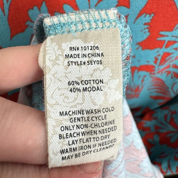 Soft Surroundings Cotton Modal Santiago Floral V-Neck Shift Dress Pockets Sz 3X - Picture 6 of 6